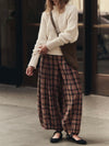 Moonflower Plaid Balloon Pant in Black Combo