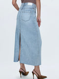 Raye Denim Skirt in Jardin