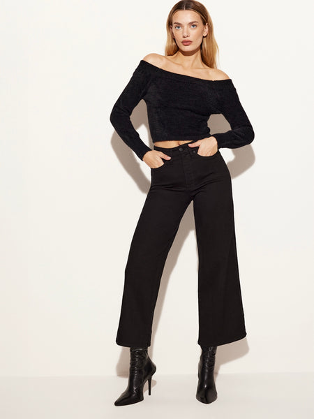 Good Waist Palazzo Crop in Black