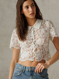 Lacey Lady Blouse in White