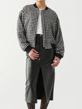 The Truth Is Houndstooth Bomber in Black/White