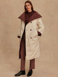 Annalise Reversible Wrap Coat in Deep Mahogany