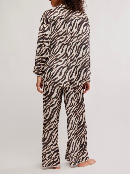 Dreamy Days Pajama Set in Tea Combo Zebra