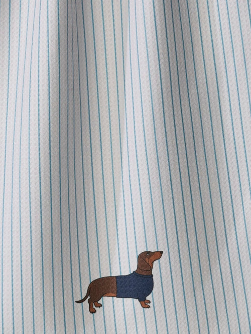 Doxie Stripe Tea Towel