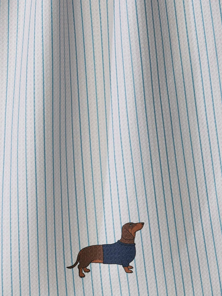 Doxie Stripe Tea Towel