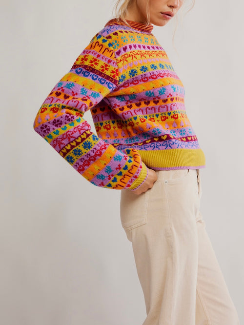 Favorite Things Sweater in Bright Confetti Combo