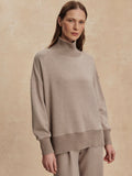 Barker High Neck Sweat in Taupe Marl