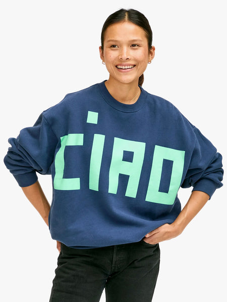 Oversized Sweatshirt in Ciao Navy & Mint