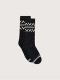 Chadwick Fairisle Sock in Black & Egret