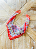 Red & Blue Floral Scarf