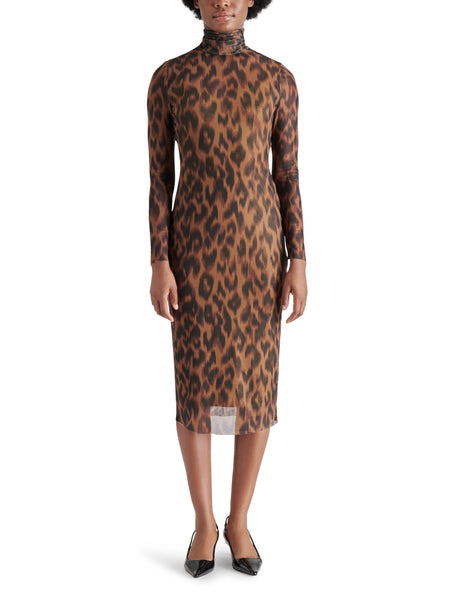 Vivienne Midi Dress in Toffee