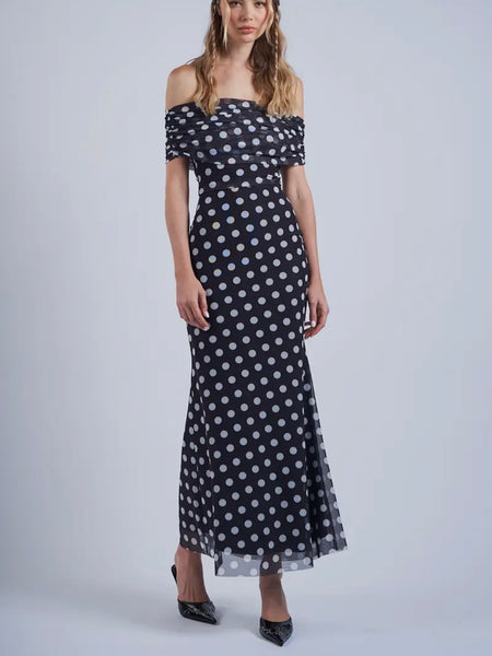 Let's Polka Dot Dress in Black