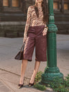 Stretch Mesh Thumbhole Top in Autumn Zebra