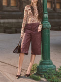 Stretch Mesh Thumbhole Top in Autumn Zebra