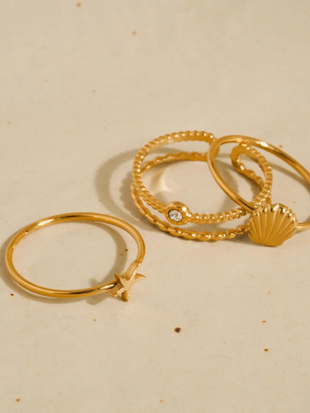 Oslo Ocean Charm Ring Set