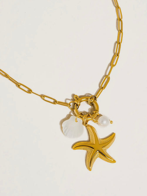 Sahar Summer Star & Shell Necklace