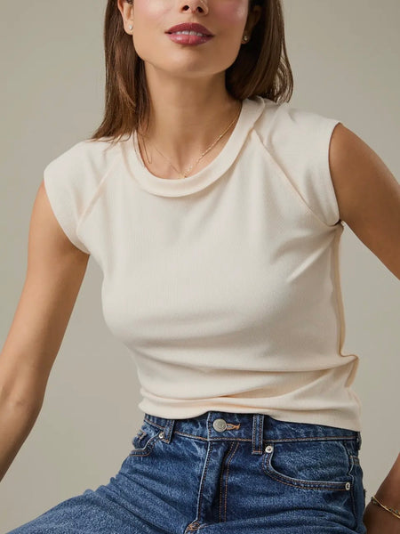 See My Seams Tank in Cream