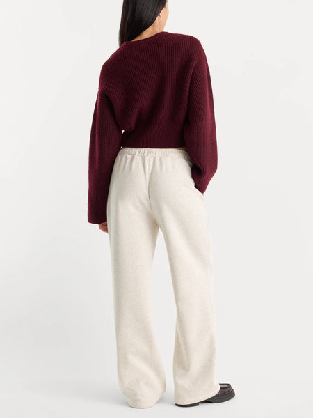 The Brushed Fleece Sweatpant in Oatmeal