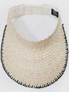 Playa Crochet Straw Visor in Natural