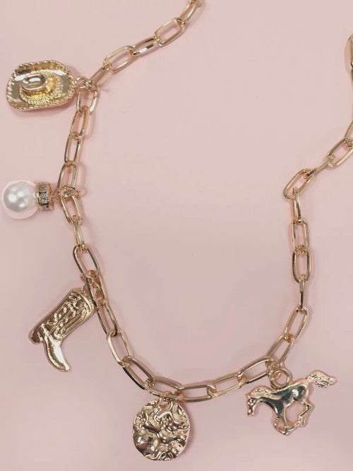 Hey Cowgirl Charm Necklace
