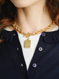 One Bam Bird Mahjong Tile Toggle Necklace