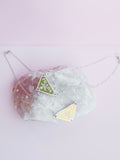 Repurposed Triangle Necklace in Avocado