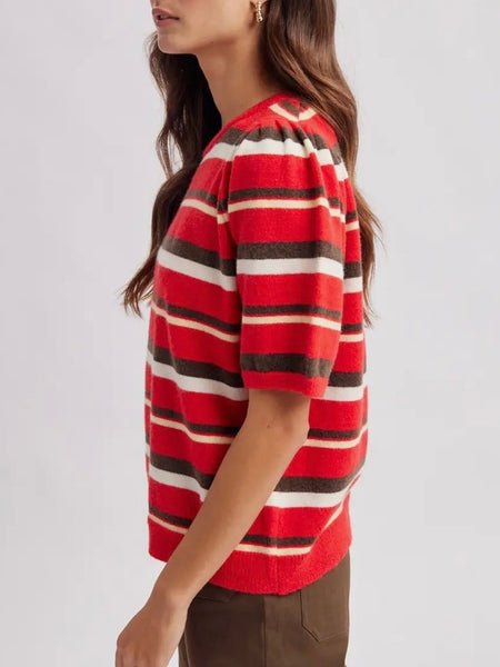 We've Got Spirit Stripe Sweater in Red