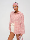 Georgia Gingham Button Down in Mauve