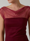 Meshed To Perfection Top in Burgundy
