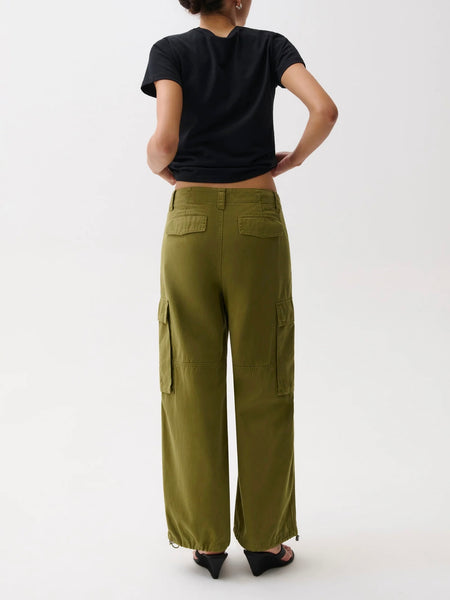 Petra Harem Cargo Pant in Deep Moss