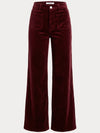 Velvet Good Waist Palazzo Jeans in Berry Noir