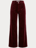 Velvet Good Waist Palazzo Jeans in Berry Noir