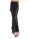 Jeannie Satin Maxi Skirt in Black