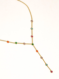 Chenove Beaded Y Necklace in Multi
