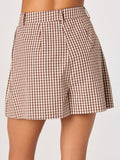 Preston Shorts in Brown Checker
