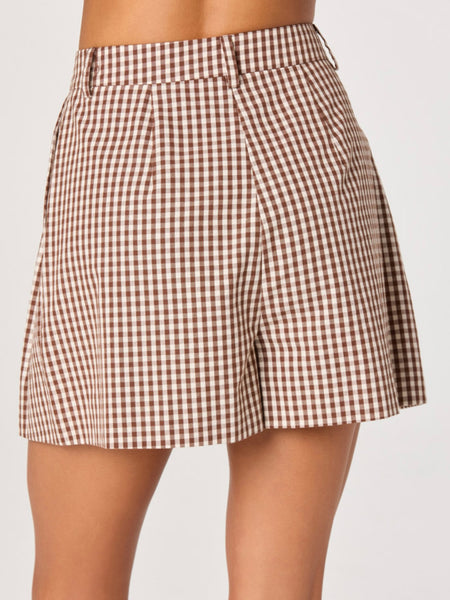Preston Shorts in Brown Checker