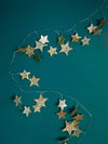 Glitter Star Garland in Gold