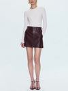 Abi Mini Skirt in Cabernet