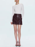 Abi Mini Skirt in Cabernet