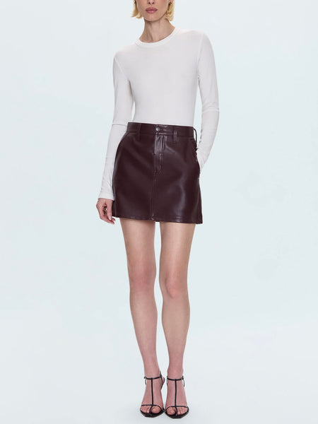 Abi Mini Skirt in Cabernet