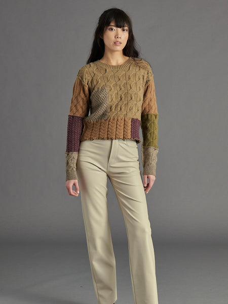 Karter Sweater in Brown Multi