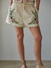 Storybook Embroidered Shorts in Natural