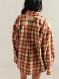 Ashley Plaid Shirt in Sand Combo