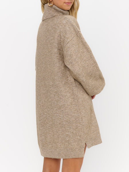 Chester Sweater Dress in Oatmeal Knit