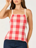 Sue Top in Red Check