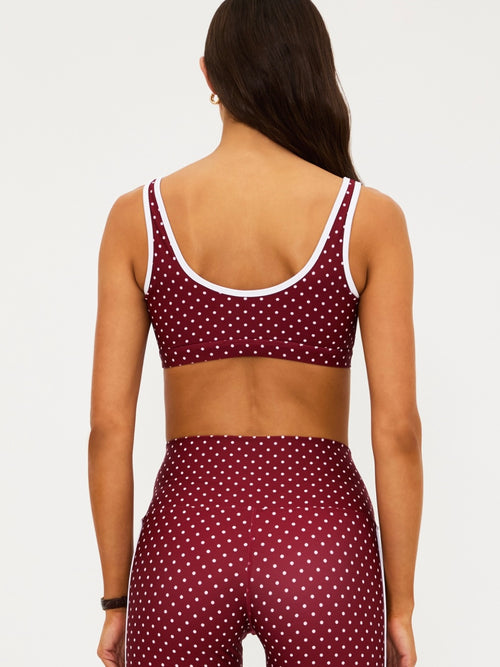 Moxie Top in Crimson Dot