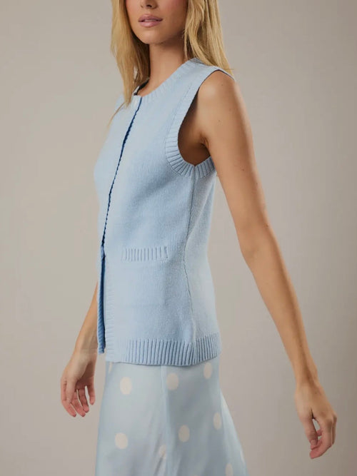 Baby Blues Knit Vest in Blue