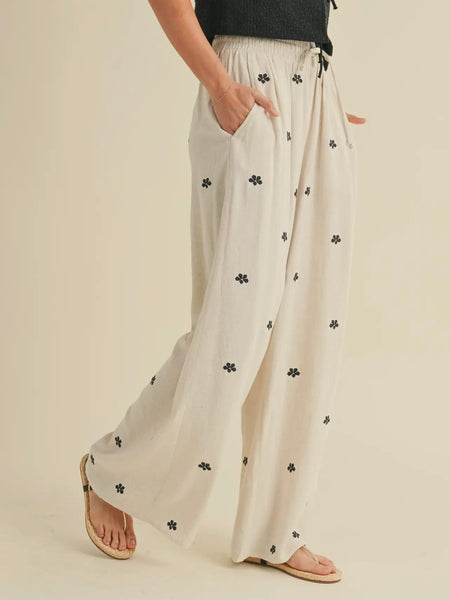 Daisy Loves Linen Pant in Oatmeal