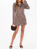Drifter Mini Dress in Sundown Stripe Knit