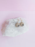 Repurposed Circle CC Drop Studs in Gold